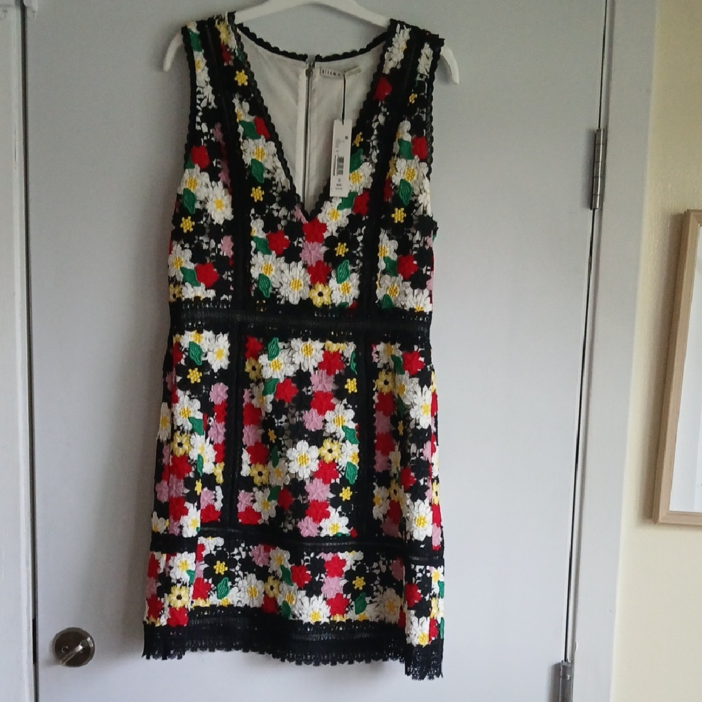 Alice + Olivia Floral Lace Dress